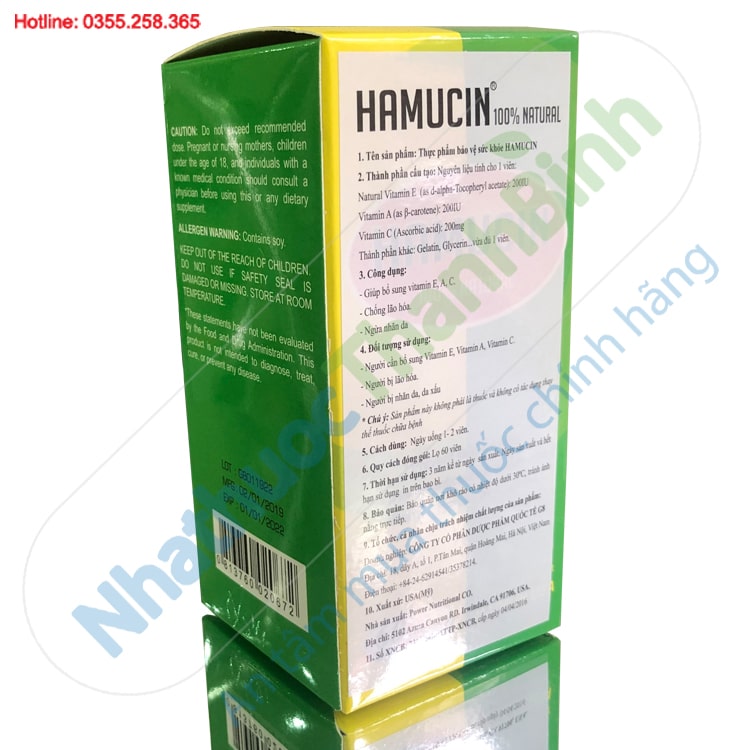 Viên uống bổ sung Vitamin A E C Hamucin