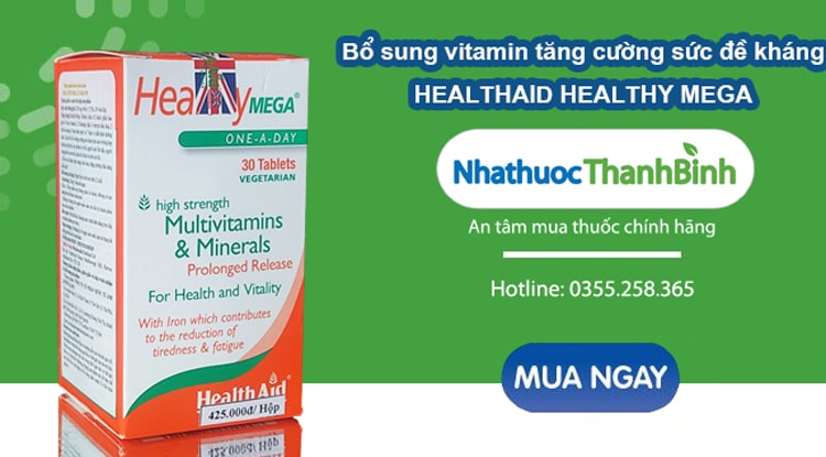 Mua HealthAid Healthy Mega chính hãng tại Nhà thuốc Thanh Bình