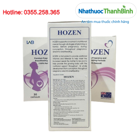 Hozen Bổ Sung Vitamin, Khoáng Chất Cho Phụ Nữ Mang Thai Và Cho Con Bú
