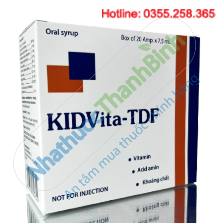 KIDVita-TDF bổ sung acid amin vitamin và khoáng chất tăng sức đề kháng