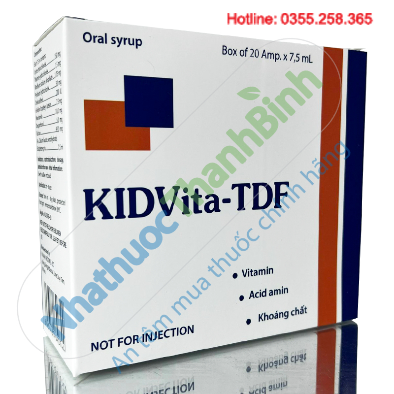 KIDVita-TDF Bổ sung vitamin và acid amin cho cơ thể