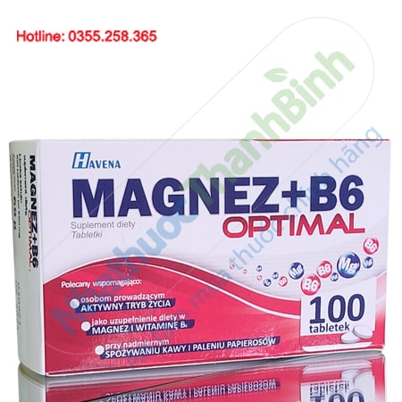 Magnez + B6 Optimal bổ sung vitamin giảm căng thẳng mệt mỏi
