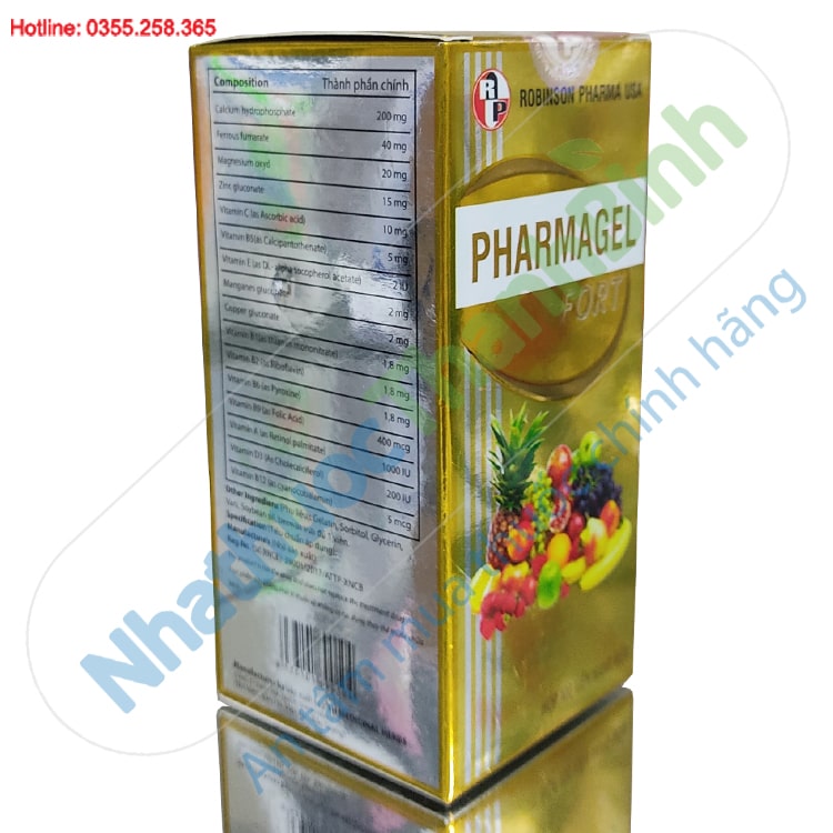 Viên uống bổ sung Vitamin Pharmagel Fort hộp 100 viên