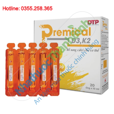 Premical D3K2 Bổ Sung Canxi, Vitamin D3 & K2 Hỗ Trợ Phát Triển Chiều Cao, Xương Răng Chắc Khỏe