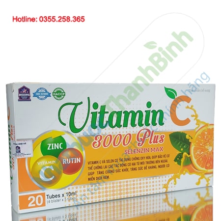 Vitamin C 3000 Plus Selenzin Max tăng sức đề kháng cho cơ thể