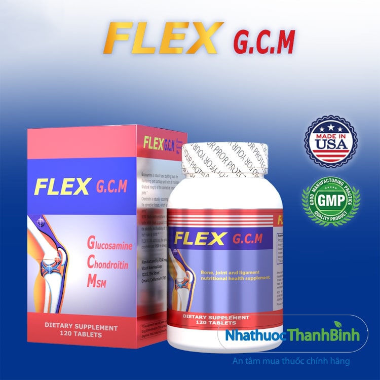 Viên uống Flex G.c.m hỗ trợ giảm đau nhức do thoái hóa xương khớp