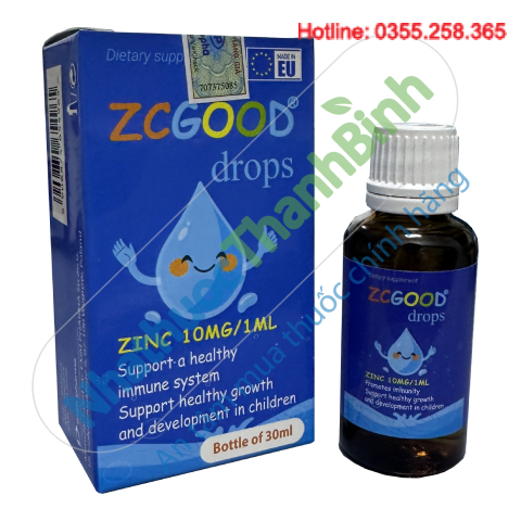 ZCGOOD 30ml dạng nhỏ giọt bổ sung kẽm tăng đề kháng cho trẻ