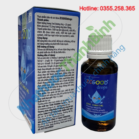 ZCGOOD 30ml dạng nhỏ giọt bổ sung kẽm tăng đề kháng cho trẻ